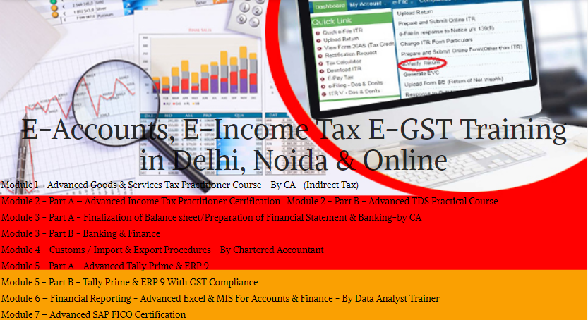Tally Prime Course in Delhi, 110039, [GST Update 2024] by SLA. GST and Accounting Institute, Taxation and Tally Prime Institute in Delhi, Noida, July Offer’24 [ Learn New Skills of Accounting & ITR for 100% Job ] in ICICI Bank.