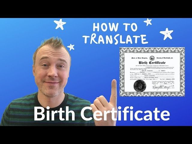 Birth Certificate Translation CIS Birth Certificate Translation CIS