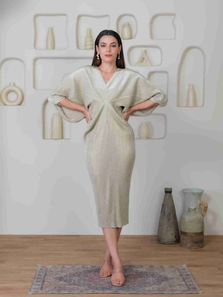 Mini metallic dress