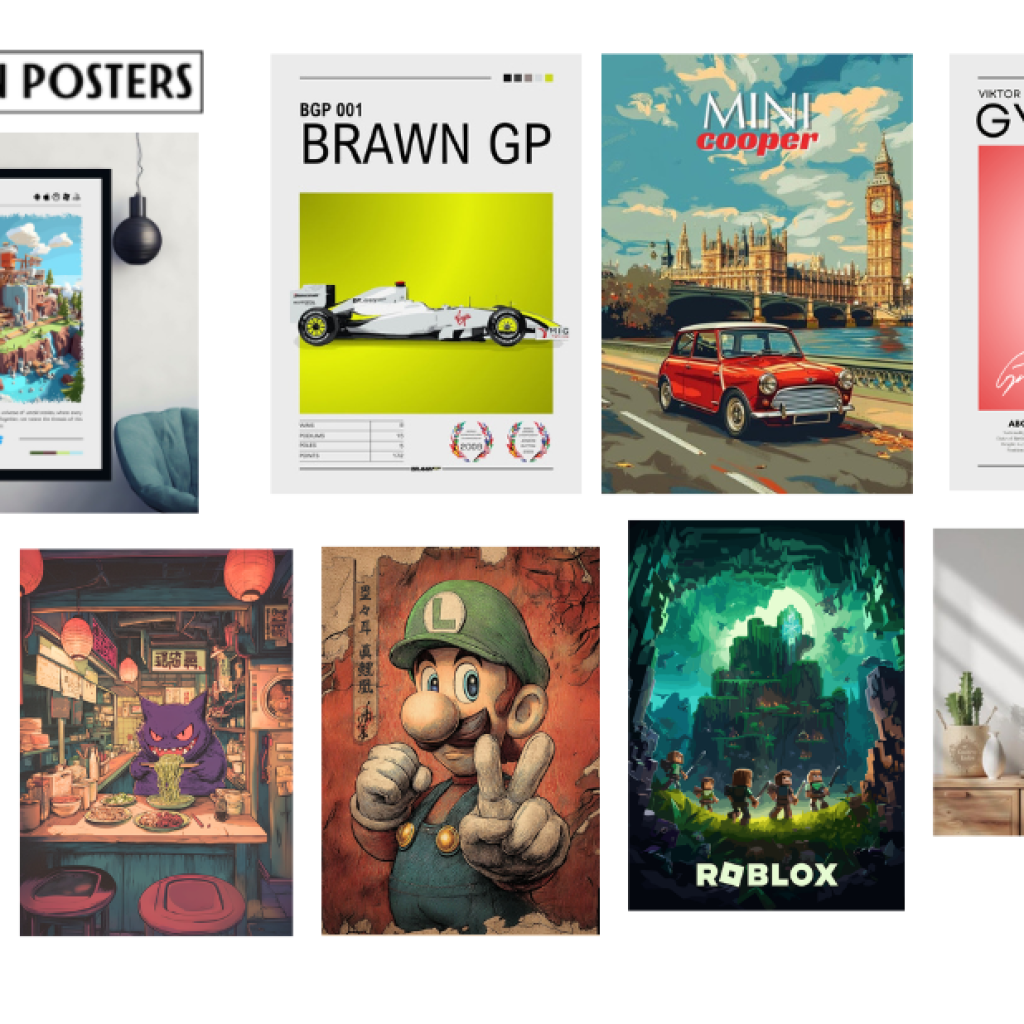 Classic Mushroom Kingdom Wall Art for Fans
