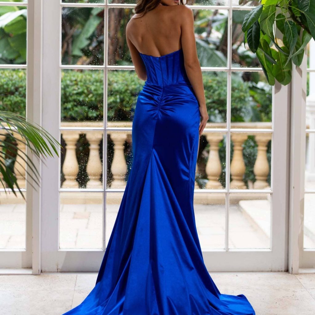 Elegantly Covered Evening Gown for Cooler Occasions