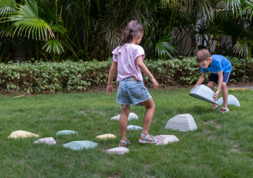 Ultimate Indoor Activity List with Balance Stepping Stones.